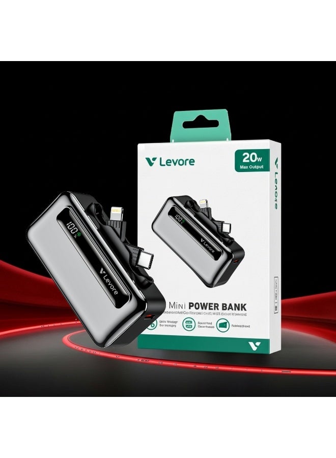 Levore 3-in-1 Mini Power Bank 5000mAh – Portable Fast Charging Power Bank - Image 5